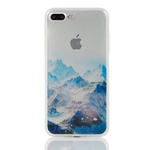 iPhone 7 Plus/iphone 8 plus Case ycmcover Hard Back Cover with Soft TPU Bumper for iPhone 7 Plus 5.5-inch Snow Mountain