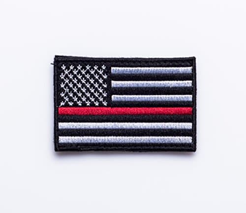 Thin Red Line American Flag Velcro Patch