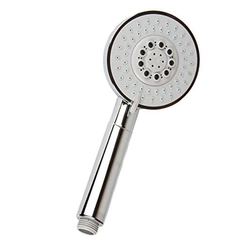 Only Handheld Shower Head 3 Setting Large 11CM Round Multifunction 1.5GPM Water Saving Sprayer Universal Standard Polished Chrome Rainhead