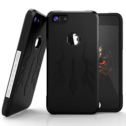 iPhone 8 Plus Case, iPhone 7 Plus Case ADCOOG Dual Layer TPU + Hard PC Heavy Duty Protection Shock Absorption Scratch Resistant Reinforced Corner Frame, Black