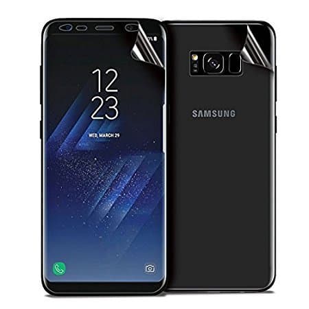 AccWorld ® Front & Back Edge to Edge Full Coverage Screen Guard Screen Protector Buff Guard for Samsung Galaxy S8 (Transparent)