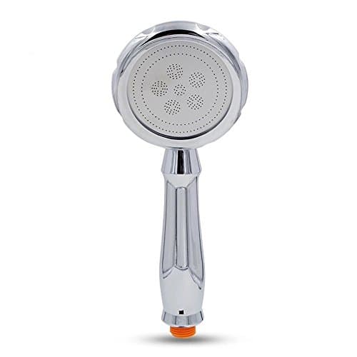 Only HandHeld Shower Head Round Single Function 1.5GPM Water Saver Bioactive Stones Hotel Spa Universal Standard Polished Chrome Rainshower Sprayer