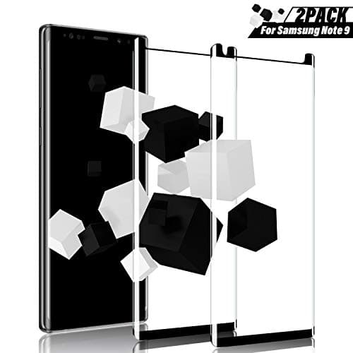 Aonsen Galaxy Note 9 Screen Protector, [2 Pack] 9H Hardness Tempered Glass Screen Protector, Anti-Shatter, Case Friendly, Bubble Free, HD Screen Protector Film for Samsung Galaxy Note 9 - Black