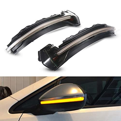 Moshbu Smoked Dynamic Sequential Blink LED, Side Mirror Sequential LED Turn Signal Light for Audi A3 / S3 MK3 8V (2014-on) (2 Pcs) - Attractive Dynamic Marker Light Design