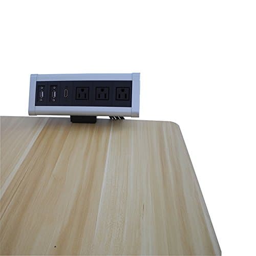 GuangYi Tabletop Mounted Socket Outlet with 3US power,2USB data,1HDMI (Silver)