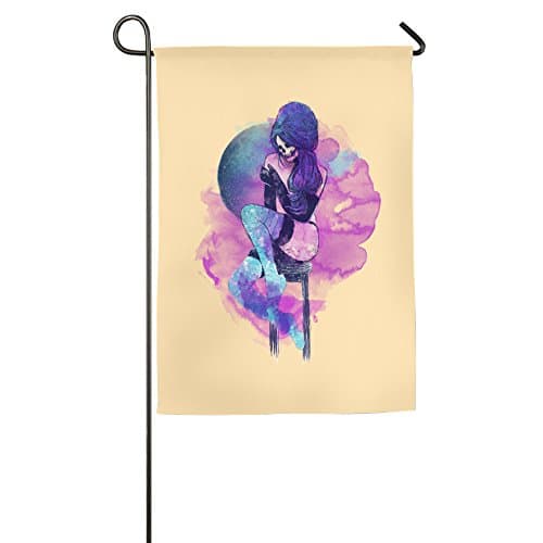 Outdoor Flags Lady Skull Dancer Mini Flag