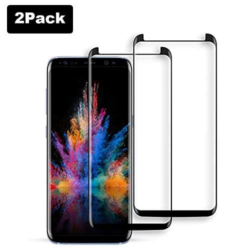 [2-Pack] Galaxy S8 Plus Screen Protector Glass [Easy Installation ] 3D Curved [Ultra HD Clear] Screen Protector for Galaxy S8 Plus S8+ (6.2") (Not for S8) (2Pack) (S8Plus-2Pack)