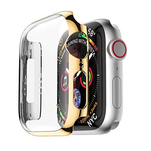 Foxroar Compatible with Apple Watch Series 4 Clear Screen Protector Case,iwatch Cover All-around Transparent Protective Case Thin Cover Protector Case Cover for iwatch 4 40/44mm