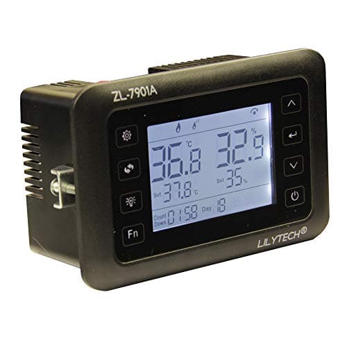 Hylotele Intelligent PID Temperature Humidity Controller Multifunction Automatic Egg Incubator Thermometer with LCD Display and Two Sensor 100V-240V AC ZL-7901A