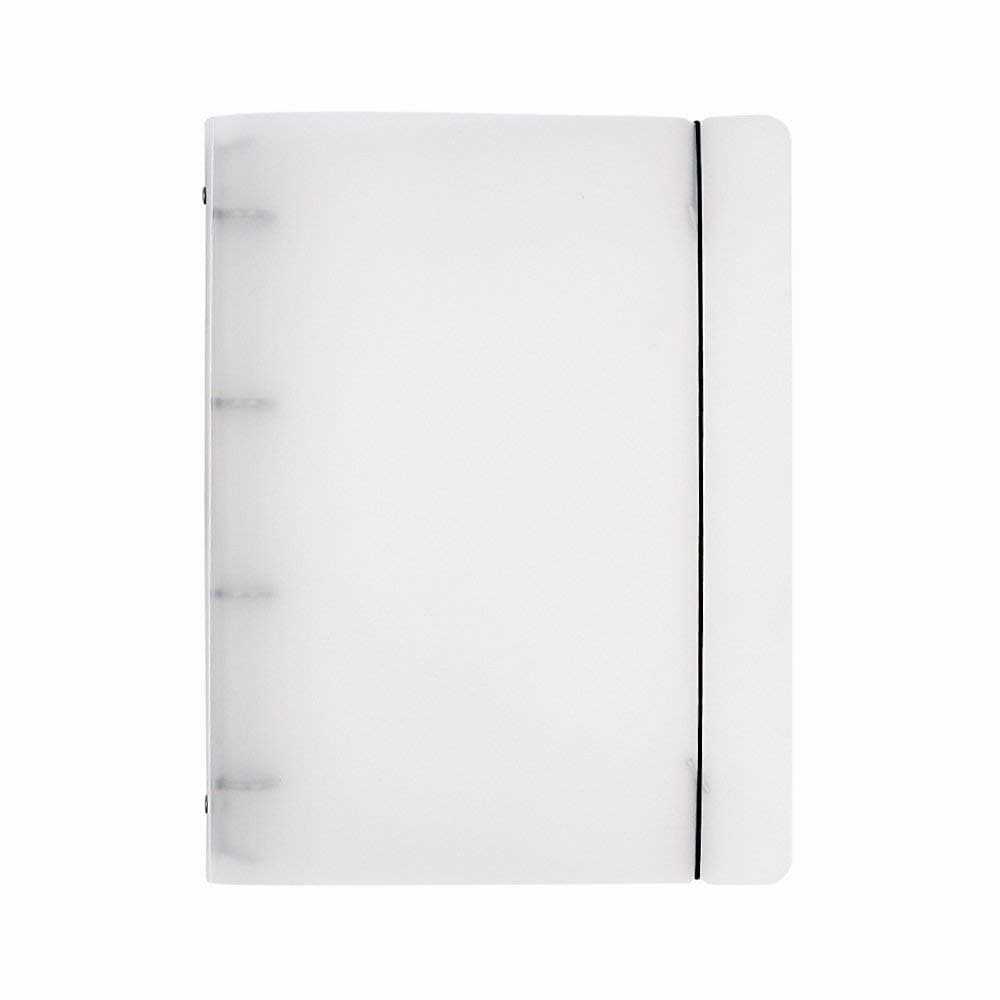 Bocotoer A4 Plastic Transparent File Folder Round Ring Binder Notebook Cover with 4 Holes