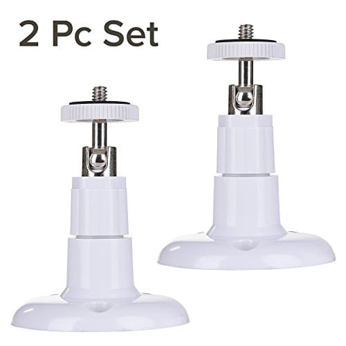 Zivif Adjustable Security Camera Wall Mount Bracket for Arlo, Arlo Pro and other Compatible Wifi Cameras (White)