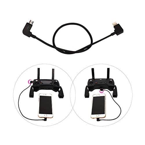 Lightning Micro USB Cable 11.8 inch Right Angle For DJI Spark Mavic Pro Platinum AIR with iPhone iPad