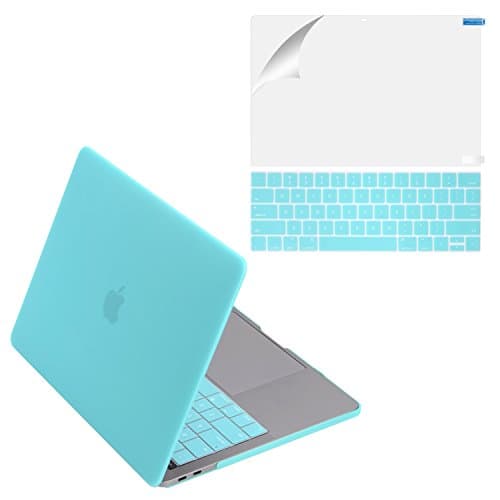 MacBook Pro 13 Case 2017 &amp; 2016 Release A1706/A1708, Mittly Plastic Hard Case Shell Cover with Keyboard Cover &amp;Screen Protector for MacBook Pro 13 Inch with/without Touch Bar &amp; Touch ID, Hot Blue