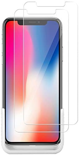 [2-Pack] iPhone X Screen Protector, Pulais iPhone X, iPhone 10 Tempered Glass Screen Protector for Apple iPhone X, iPhone 10, HD Clear 5.8Inch [Case Friendly] (Clear)