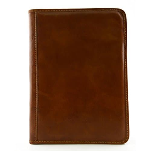Genuine Leather Document Folder For A5 Notepad Color Cognac