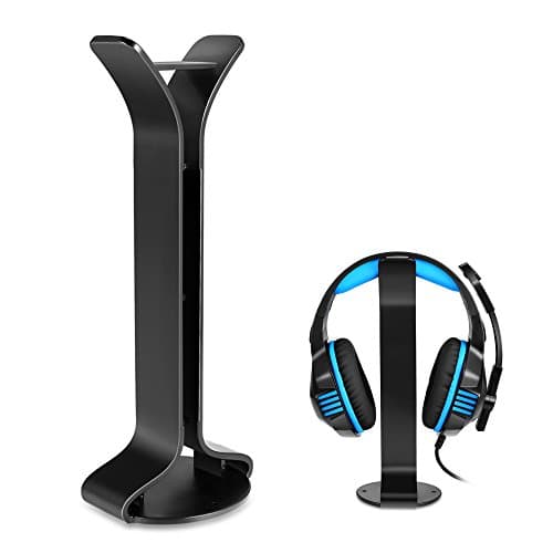 Headphone Stand Headset Holder Earphone Stand ABS Solid Base for All Headphones Size-Black
