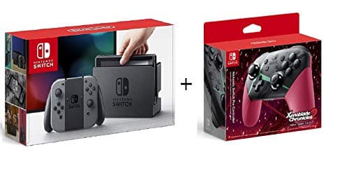 Nintendo Switch Console Grey With Pro Controller - Xenoblade Chronicles 2 Edition