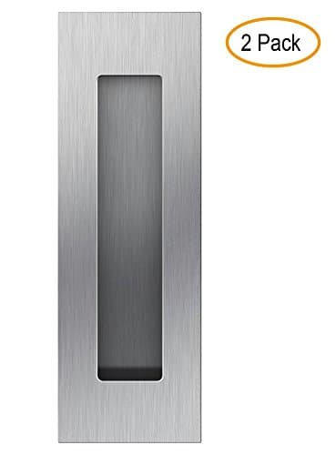 Flush Barn Door Handle Pull 2 pcs for Sliding Barn Door 6 inch Silver