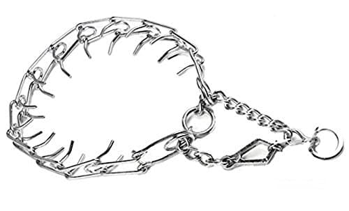 Copatchy Chrome Plated No Pull Prong Training Collar with Quick Release Snap (4mm)