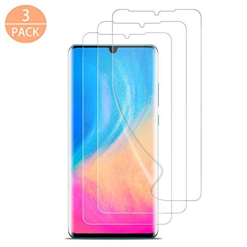 Gloosmk [3 Pack] Huawei P30 Pro Screen Protector, 3D Full Coverage, Anti-Scratch, Bubble Free, Wet Applied Film for Huawei P30 Pro (Not Glass)