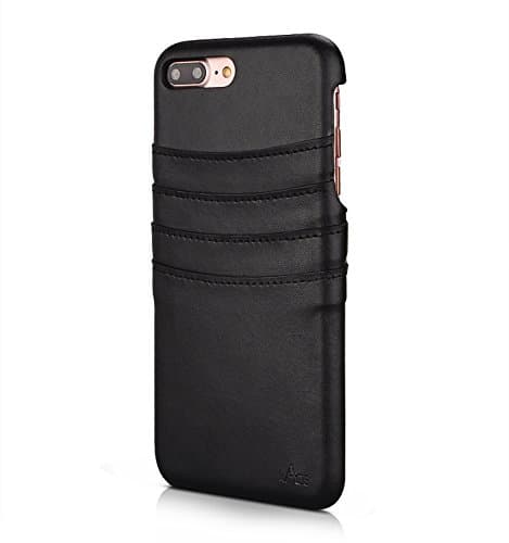 iPhone 7 PLUS case Leather, Four Pockets (Black)