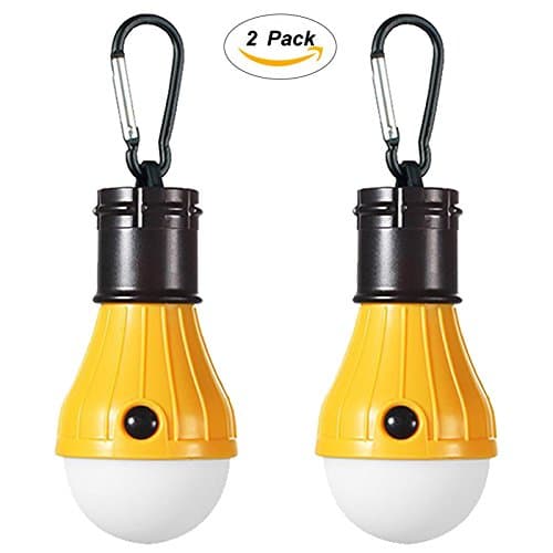 2 Pack LED Camping Lantern Portable Flashlight 3 Modes Lamp for Indoor and Outdoor Decoration Backpacking Camping Fishing Gear Tent Bulb Courtyard Emergency Light Battery Powered
