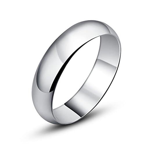 4 Mm Width Glossy Finish Solid Sterling Silver 925 Wedding & Engagement Bands Sizes 6.25,7,8,8.5,9.25,9.75 (11)