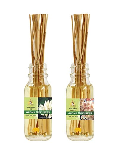 ThongDee White Champaca and Sakura Reed Diffuser Oils Aromatherapy Set 30ml.