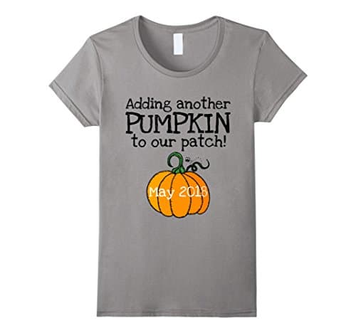 Womens Adding Another Pumpkin to Our Patch May 2018 T-shirt Medium Slate