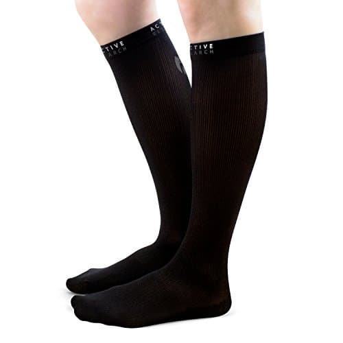 Active Research Compression Knee High Socks - Athletic Compression and Support Socks For Sports, Basketball, Training, Running, Crossfit and More - Large