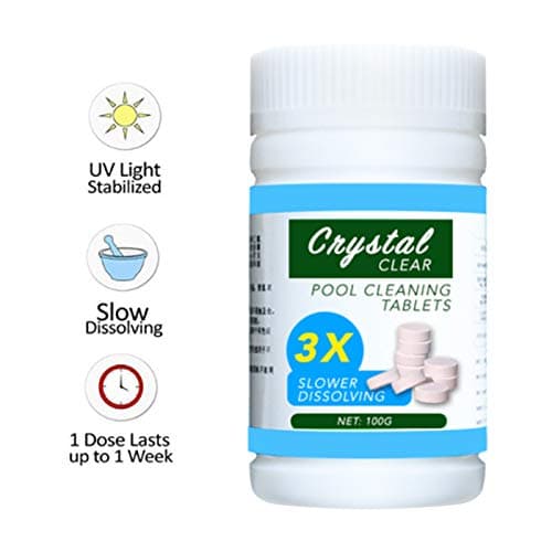 YETE Multi-Function Water Cleaning Tablets,Eliminate Dirt Creature,Controls Algae,UV Light Stabilized,for Swimming Pool/Hot Tub/Toilets