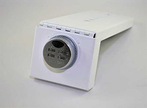 Hinged Refrigerator Lock, White, Combination Dial