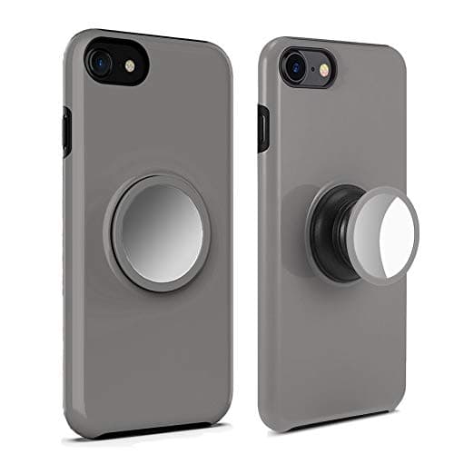 iPhone 8 Case Cover,iPhone 7 Case,iPhone 6s Case,iPhone 6 Case,Rebex Tough Heavy Shock Protective Expanding Phone Stand Grip Built-in Iron for Magnetic Mount Rugged Duty Protection(Grey)