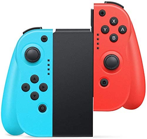 Timoom Switch controllers for Nintendo Switch, Bluetooth Wireless Gamepad Joystick Console Remote Controller, Double Shock, 6-Axis Gyro, as a substitution for Joy Con Controller(T13-Blue/Red)