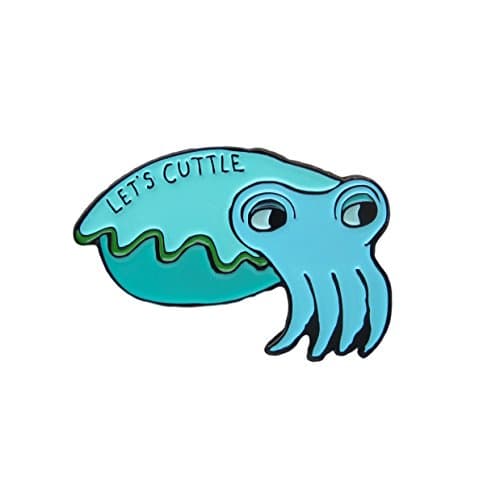 Mark Poulin Soft Enamel Pin, Cuttlefish