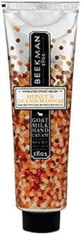 Beekman 1802 Pure Goat Milk Hand Cream, Honey & Orange Blossom - Scented - 3.4 oz - Moisturizing Lotion for Dry Skin - Anti-Aging Hydration - Good for Sensitive Skin - Cruelty Free