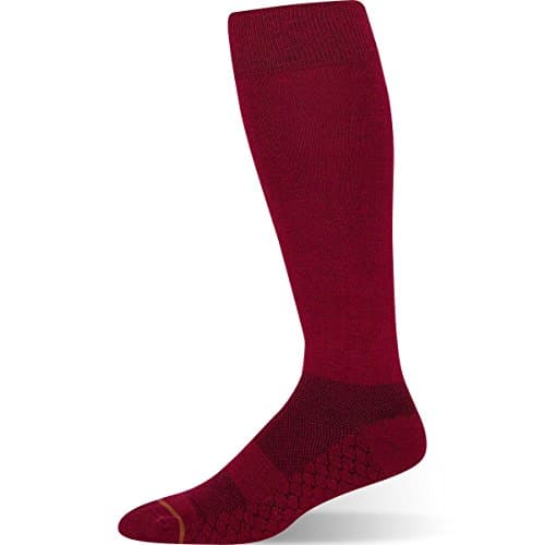 Argoz Mens Solid Burgundy Red Sock Large Red