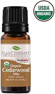 Plant Therapy Cedarwood Atlas Organic Essential Oil | 100% Pure, USDA Certified Organic, Undiluted | 10 mL (1/3 oz)