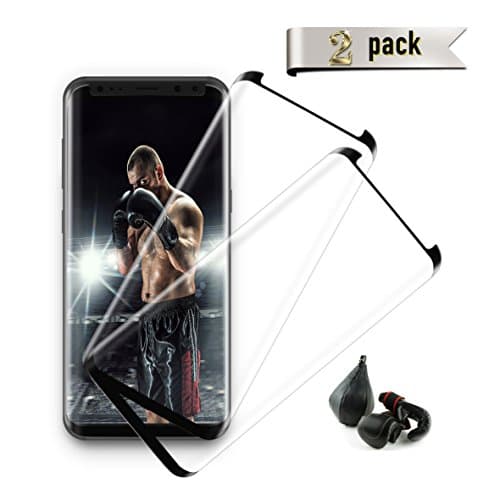 Aexagon Screen Protector for Galaxy S8 Plus, 2-Pack Full Coverage Premium Tempered Glass [Scratch Resistan] [HD Clear] [3D] [Anti-Bubble] Screen Protector Film for S8 Plus (S8 Plus / 2Pack)