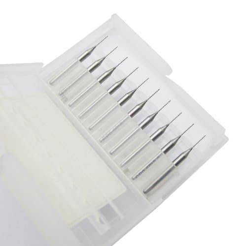 10 Pcs Carbide Micro Drill Bits 0.2mm CNC PCB Dremel by Merlintools
