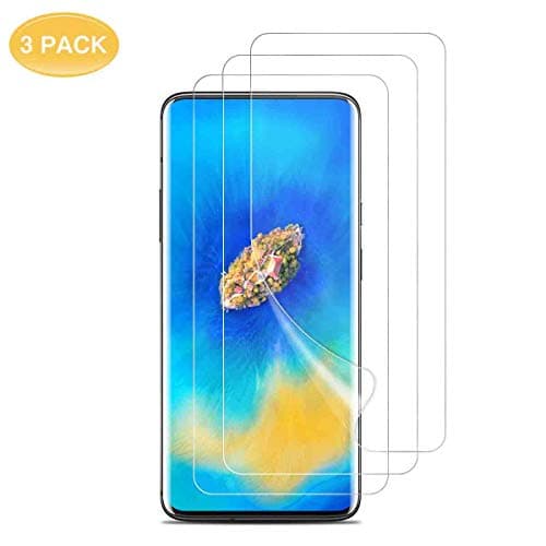 MEGOOA [3 Pack] for OnePlus 7 Pro Screen Protector, 3D Full Coverage, Anti-Scratch, Bubble Free, Wet Applied Film for OnePlus 7 Pro (Not Glass)