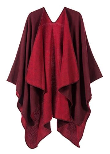 Joann Women's Wrap Shawl Solid-Burgundy