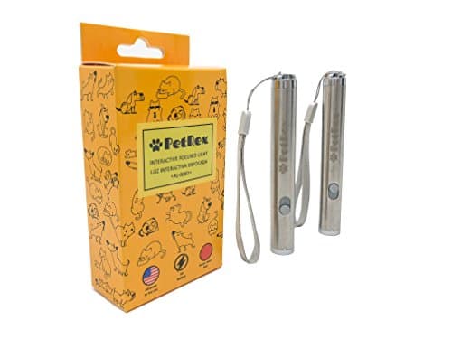 PetRex 2 Pack Interactive Focused Teaser Training Light for Cats and Dogs - AA Battery Operated