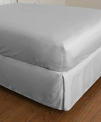 Warm Things Home 360 Thread Count Cotton Percale Fitted Bottom Sheet GREY / Queen