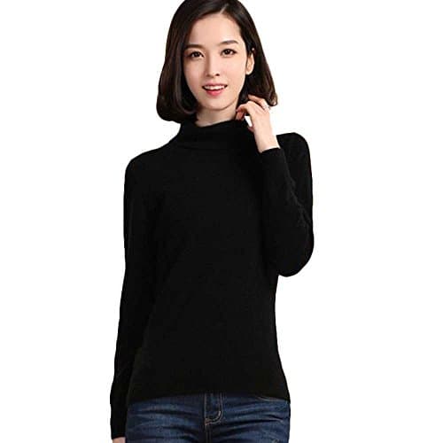 Wome's Cashmere Sweater Pullover High Collar Turtleneck Solid Color Basic Long Sleeve Sweater Tops Blouse