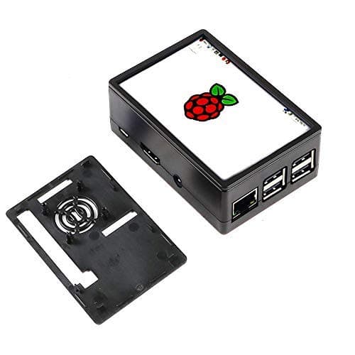 Case for Raspberry Pi 3/3B+ (B Plus) and 3.5 inch TFT Touch Screen, DUAL USE,Black