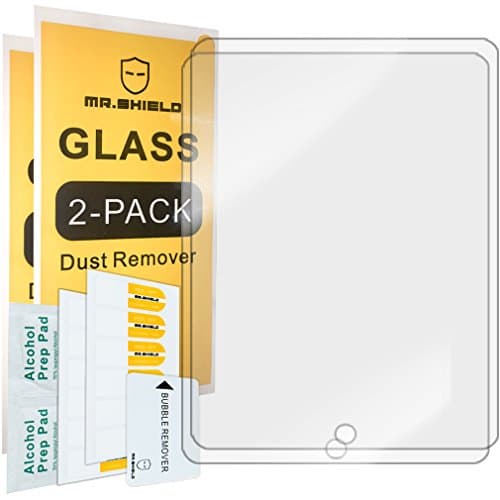 Mr.Shield [2-PACK] Designed For iPad Pro 9.7 Inch/iPad Air/iPad Air 2 [Tempered Glass] Screen Protector [0.3mm Ultra Thin 9H Hardness 2.5D Round Edge] with Lifetime Replacement