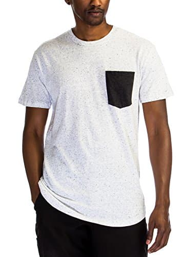 Basic Solid Slim Fit Color Block Contrast Front Pocket Shortsleeves T-Shirt Tops