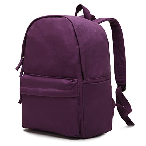 Karitco Plain Canvas Basic Multipurpose Backpack (Purple)