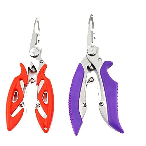 Stablebusi 1Pcs Color Random Portable Durable Line Cutter Split Ring Fishing Pliers Wire Scissors Hook Removers